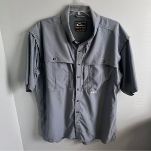 Drake short sleeve button down size large